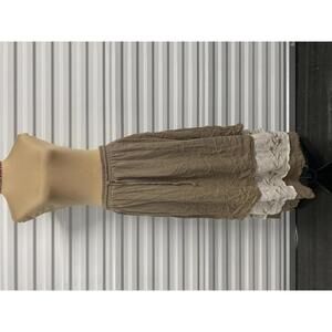 Bohemian Tiered Maxi Skirt with Embroidered Detail